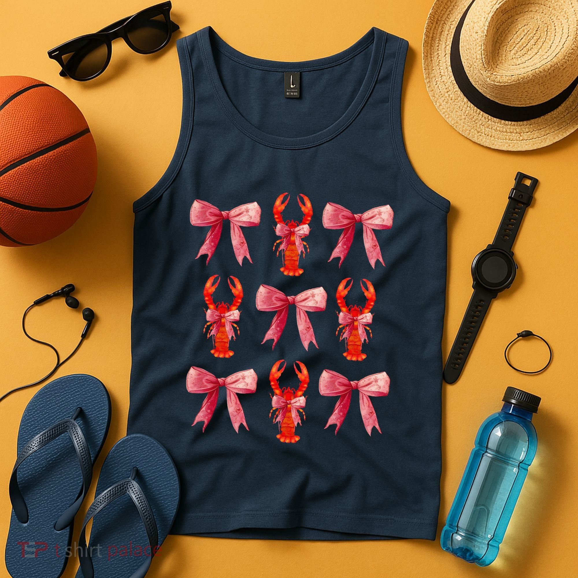 Bow Cute Coquette Crawfish Tank Top
