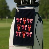 Bow Cute Coquette Crawfish Golf Towel thumb 2