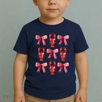 Bow Cute Coquette Crawfish Toddler T-Shirt thumb 2