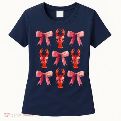 Bow Cute Coquette Crawfish Women's T-Shirt