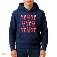 Bow Cute Coquette Crawfish Kids Hoodie thumb 4