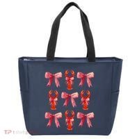 Bow Cute Coquette Crawfish Tote Bag thumb 0