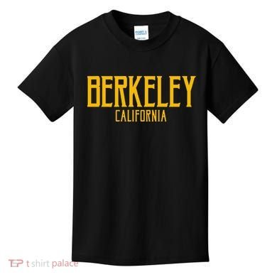Berkeley California CA Vintage Text Amber Print Kids T-Shirt