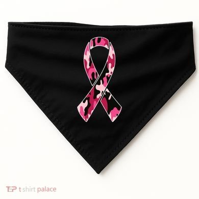 Beast Cancer Camo Ribbon USA-Made Doggie Bandana
