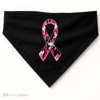 Beast Cancer Camo Ribbon USA-Made Doggie Bandana thumb 0