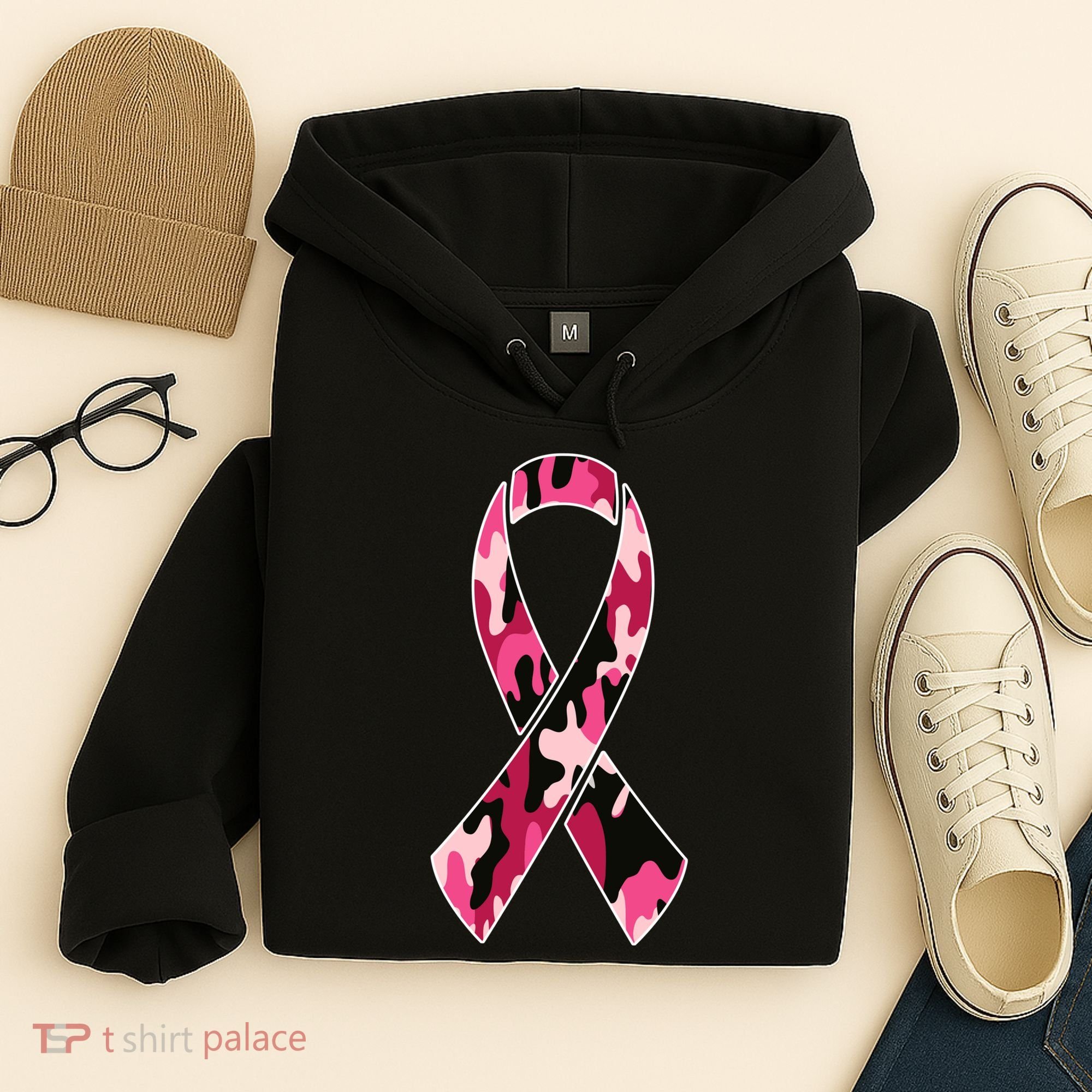 Beast Cancer Camo Ribbon Hoodie
