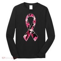 Beast Cancer Camo Ribbon Long Sleeve Shirt thumb 0