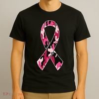 Beast Cancer Camo Ribbon T-Shirt thumb 3