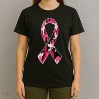 Beast Cancer Camo Ribbon T-Shirt thumb 4