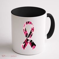 Beast Cancer Camo Ribbon Coffee Mug thumb 1