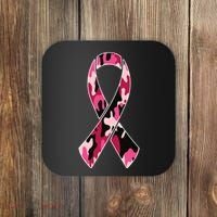Beast Cancer Camo Ribbon Coaster thumb 0