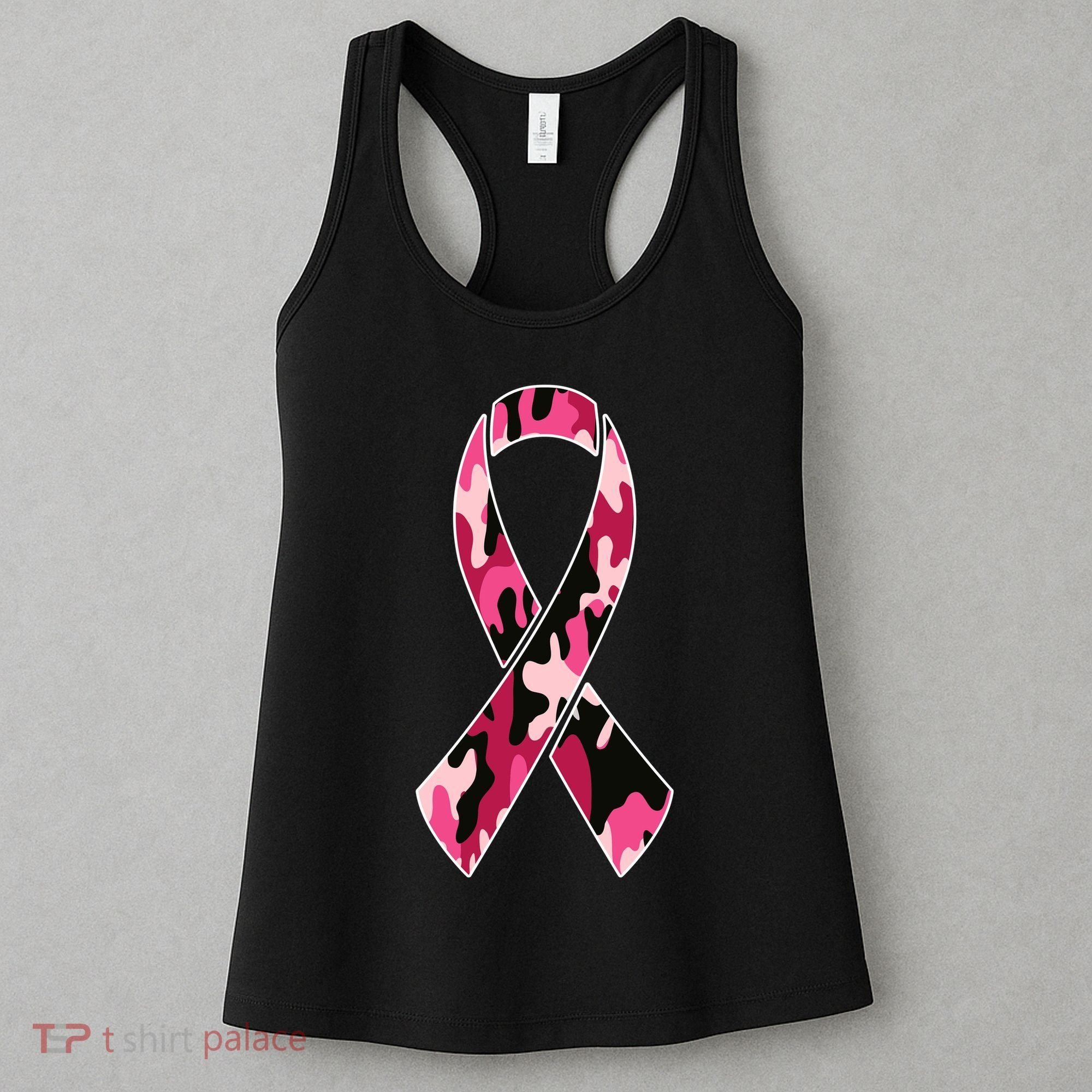 Beast Cancer Camo Ribbon Women's Tank Top