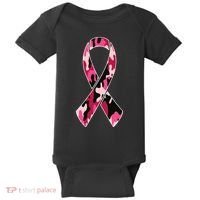 Beast Cancer Camo Ribbon Baby Bodysuit thumb 0