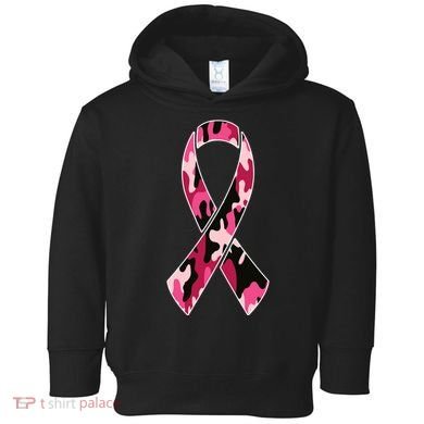 Beast Cancer Camo Ribbon Toddler Hoodie