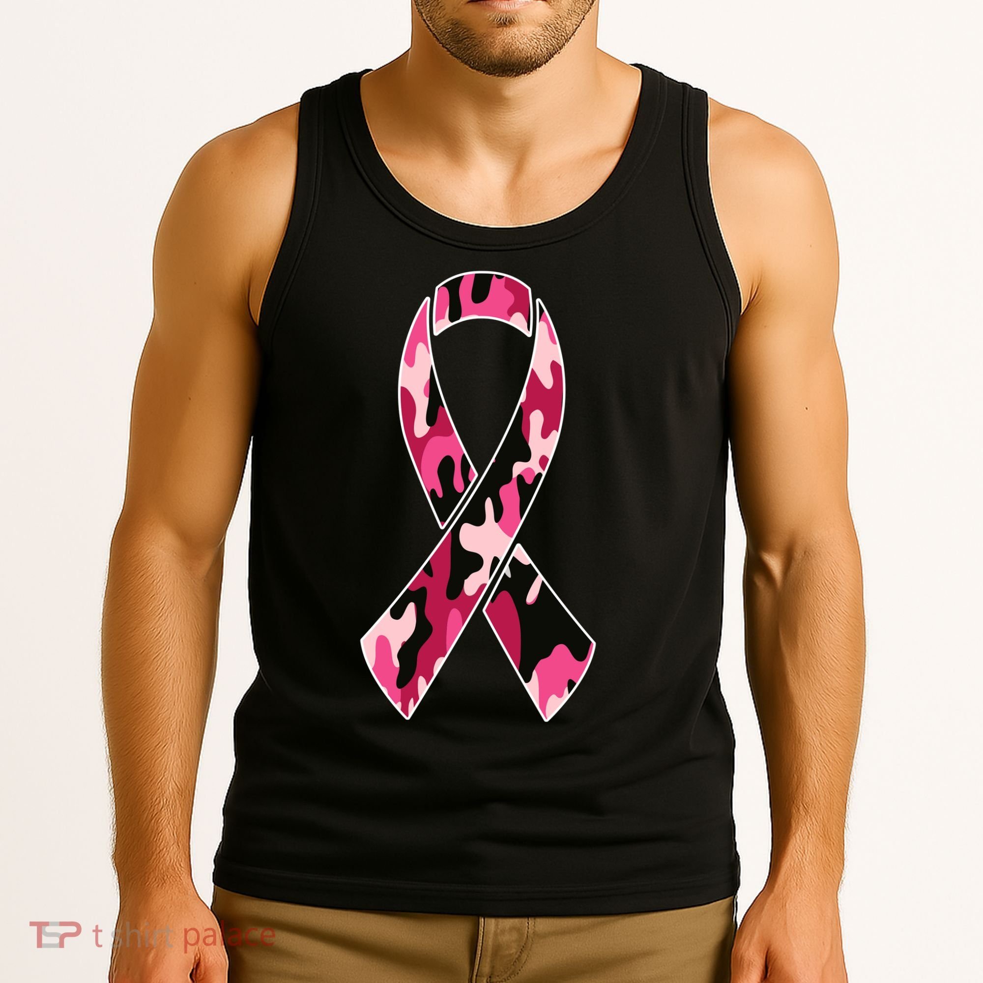 Beast Cancer Camo Ribbon Tank Top