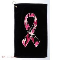 Beast Cancer Camo Ribbon Golf Towel thumb 0