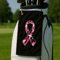 Beast Cancer Camo Ribbon Golf Towel thumb 2