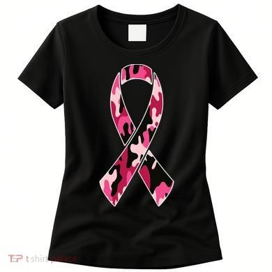 Beast Cancer Camo Ribbon Women's T-Shirt