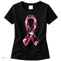 Beast Cancer Camo Ribbon Women's T-Shirt thumb 0