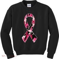 Beast Cancer Camo Ribbon Kids Sweatshirt thumb 0