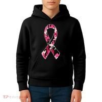 Beast Cancer Camo Ribbon Kids Hoodie thumb 4
