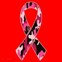 Beast Cancer Camo Ribbon Santa Hat thumb 1