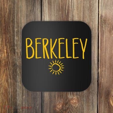 Berkeley California CA Sun Drawing Amber   Coaster