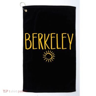 Berkeley California CA Sun Drawing Amber   Golf Towel