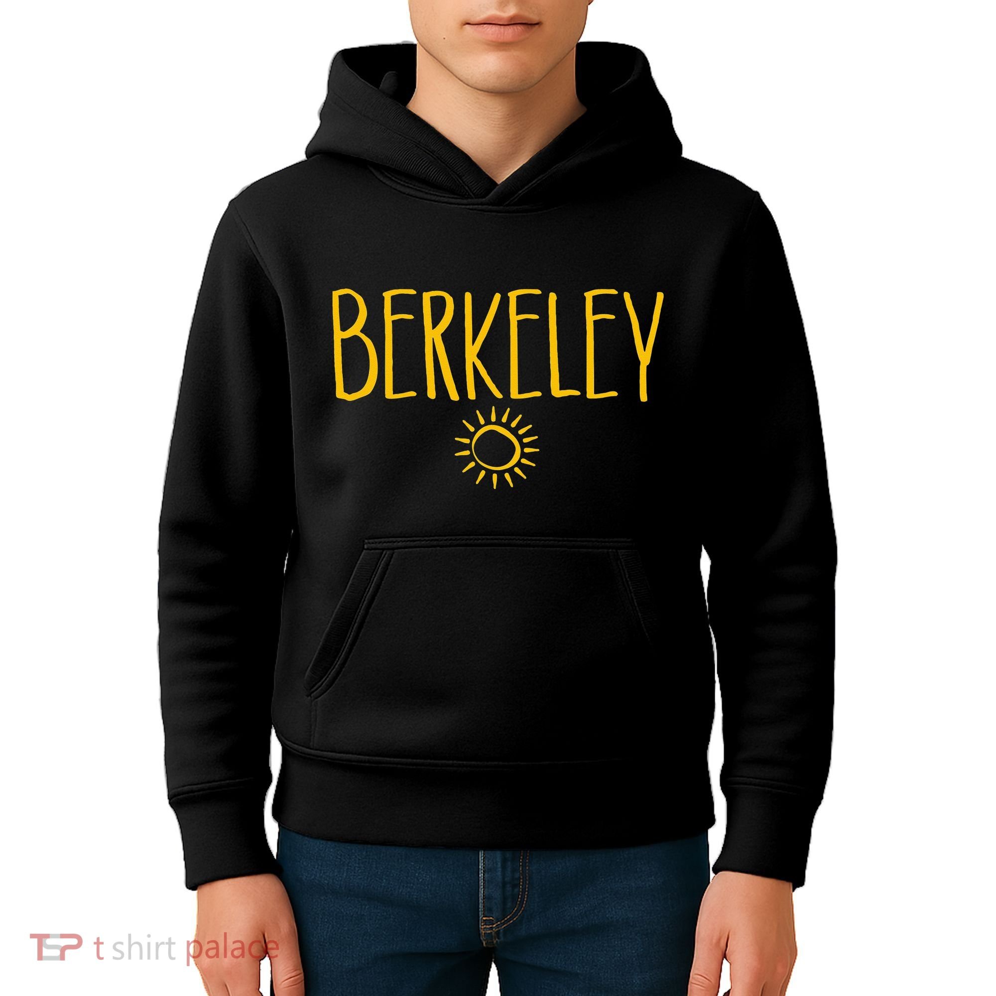 Berkeley California CA Sun Drawing Amber   Kids Hoodie