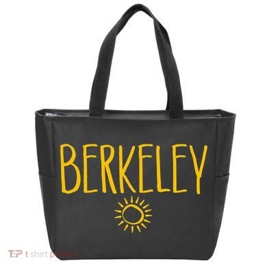 Berkeley California CA Sun Drawing Amber   Tote Bag