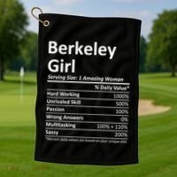 Berkeley Ca California Funny City Home Roots Usa Gift Golf Towel thumb 1