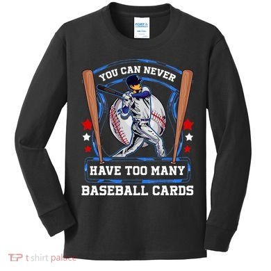 Baseball Cards Collector Kids Long Sleeve Shirt