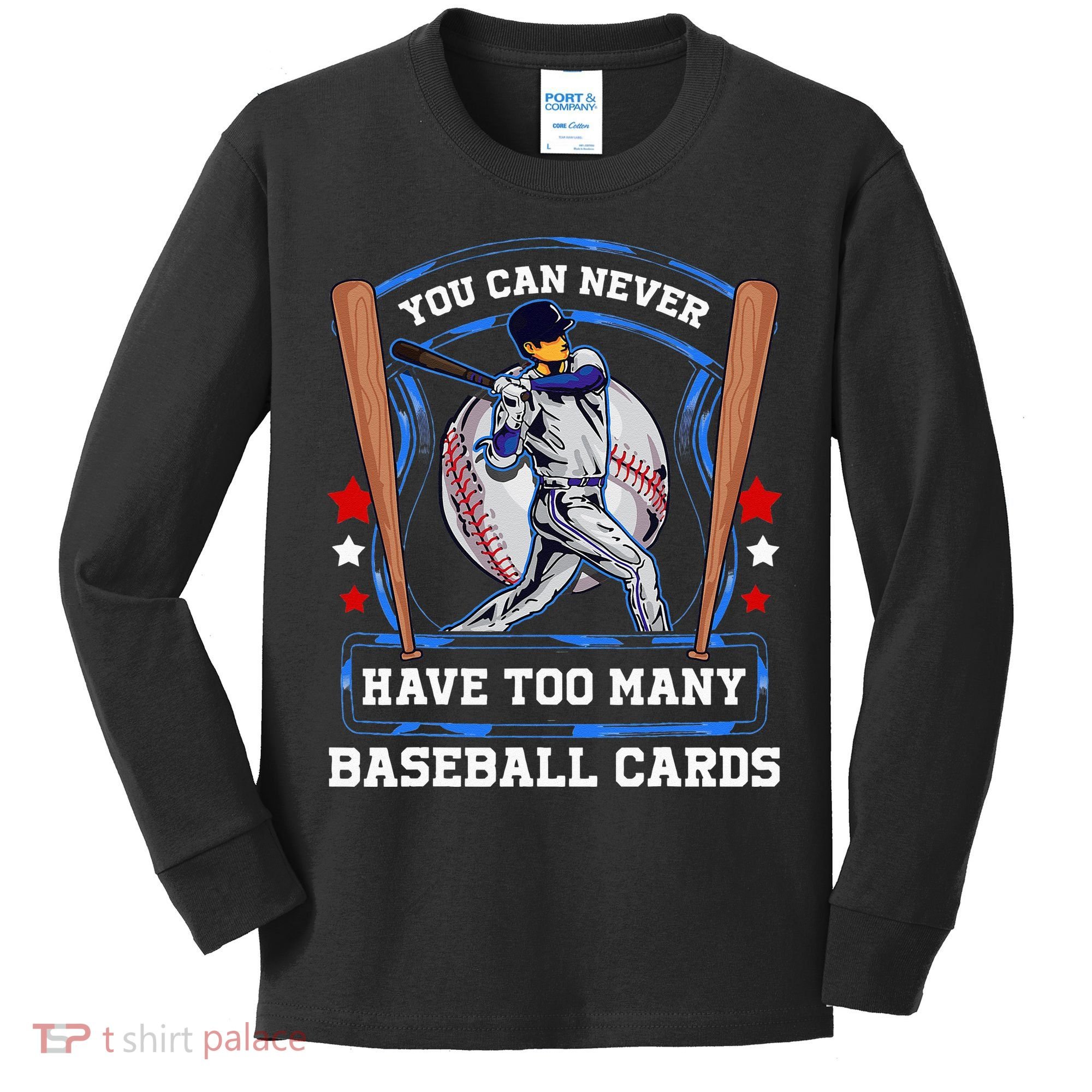 Baseball Cards Collector Kids Long Sleeve Shirt