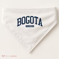 Bogota Colombia College University Style USA-Made Doggie Bandana thumb 0