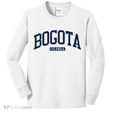 Bogota Colombia College University Style Kids Long Sleeve Shirt