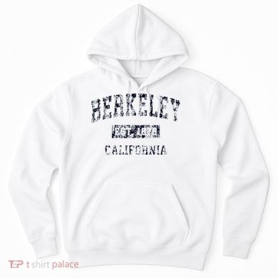Berkeley California CA Vintage Sports Design Navy Print  Hoodie