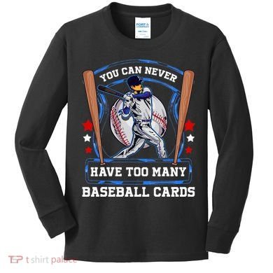 Baseball Cards Collector Kids Long Sleeve Shirt