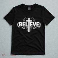 Believe Cross Christian Jesus Christ Christians T-Shirt thumb 5