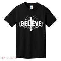 Believe Cross Christian Jesus Christ Christians Kids T-Shirt thumb 0