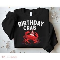 Birthday Crab Crustacean Animal Lover Beach Seafood Sweatshirt thumb 2