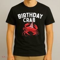Birthday Crab Crustacean Animal Lover Beach Seafood T-Shirt thumb 3