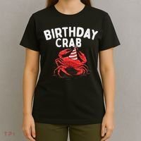 Birthday Crab Crustacean Animal Lover Beach Seafood T-Shirt thumb 4