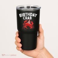 Birthday Crab Crustacean Animal Lover Beach Seafood Tumbler thumb 2