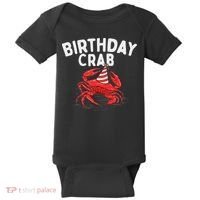 Birthday Crab Crustacean Animal Lover Beach Seafood Baby Bodysuit thumb 0