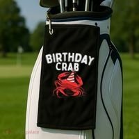 Birthday Crab Crustacean Animal Lover Beach Seafood Golf Towel thumb 2