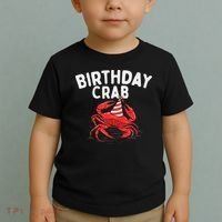 Birthday Crab Crustacean Animal Lover Beach Seafood Toddler T-Shirt thumb 2