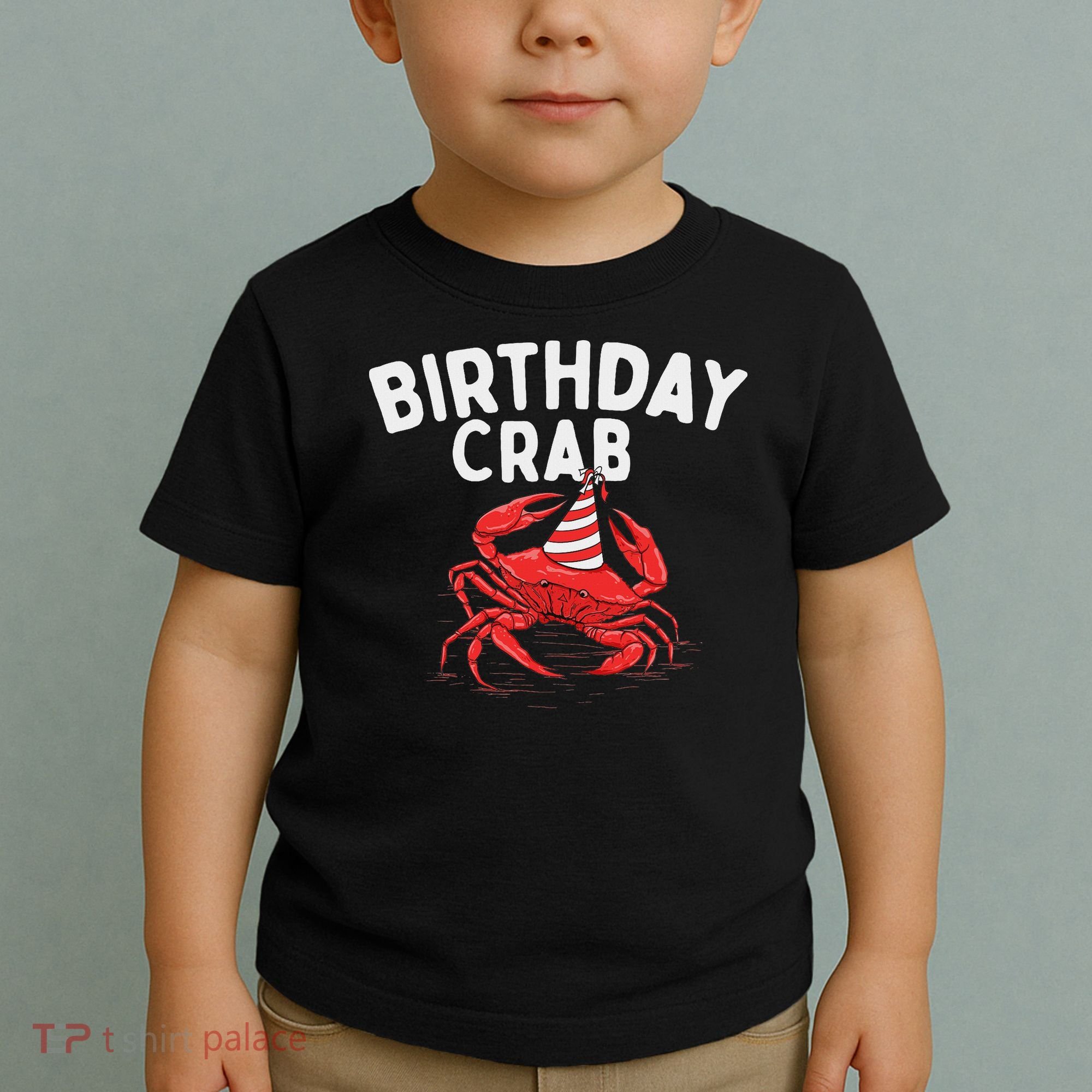 Birthday Crab Crustacean Animal Lover Beach Seafood Toddler T-Shirt