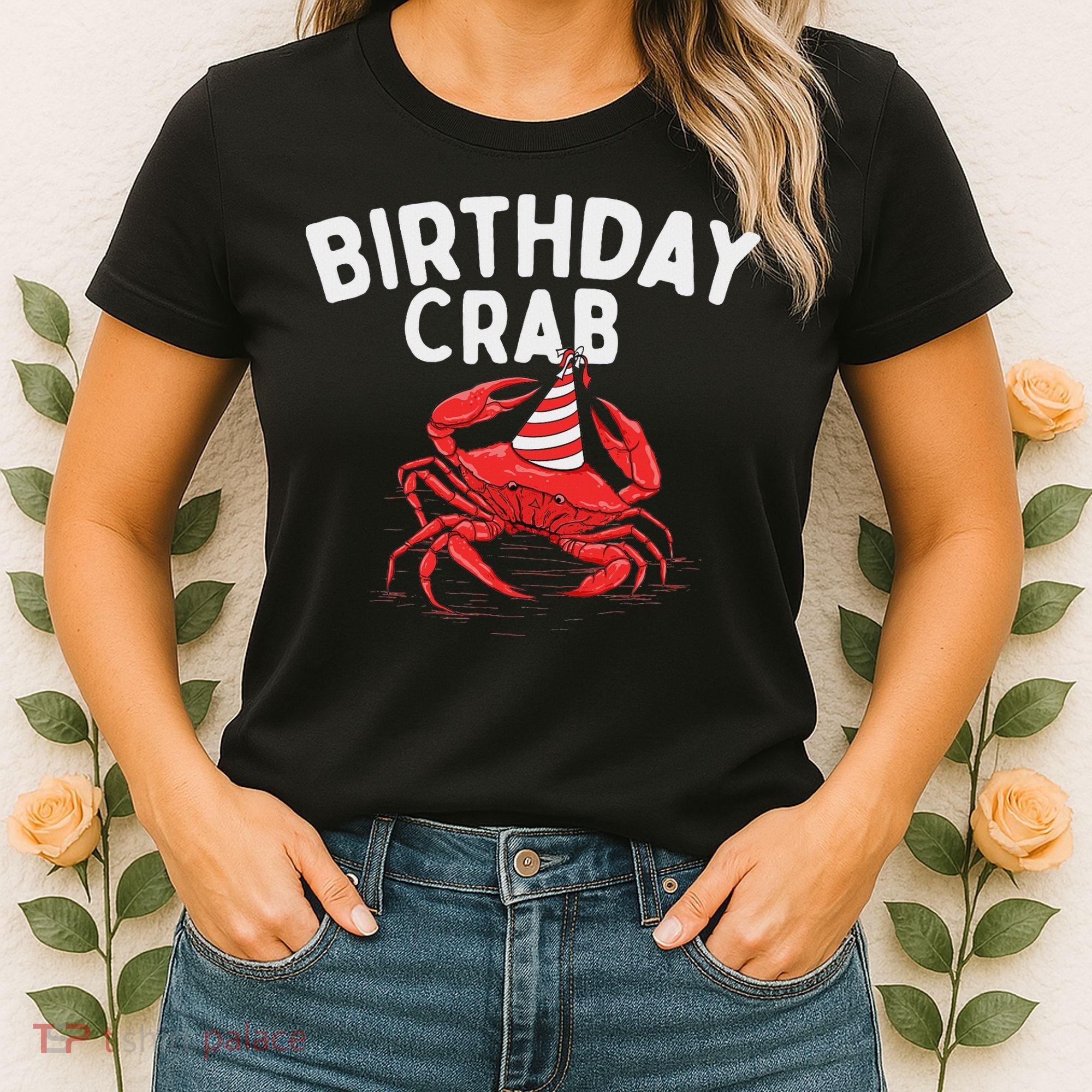 Birthday Crab Crustacean Animal Lover Beach Seafood Women's T-Shirt