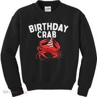 Birthday Crab Crustacean Animal Lover Beach Seafood Kids Sweatshirt thumb 0