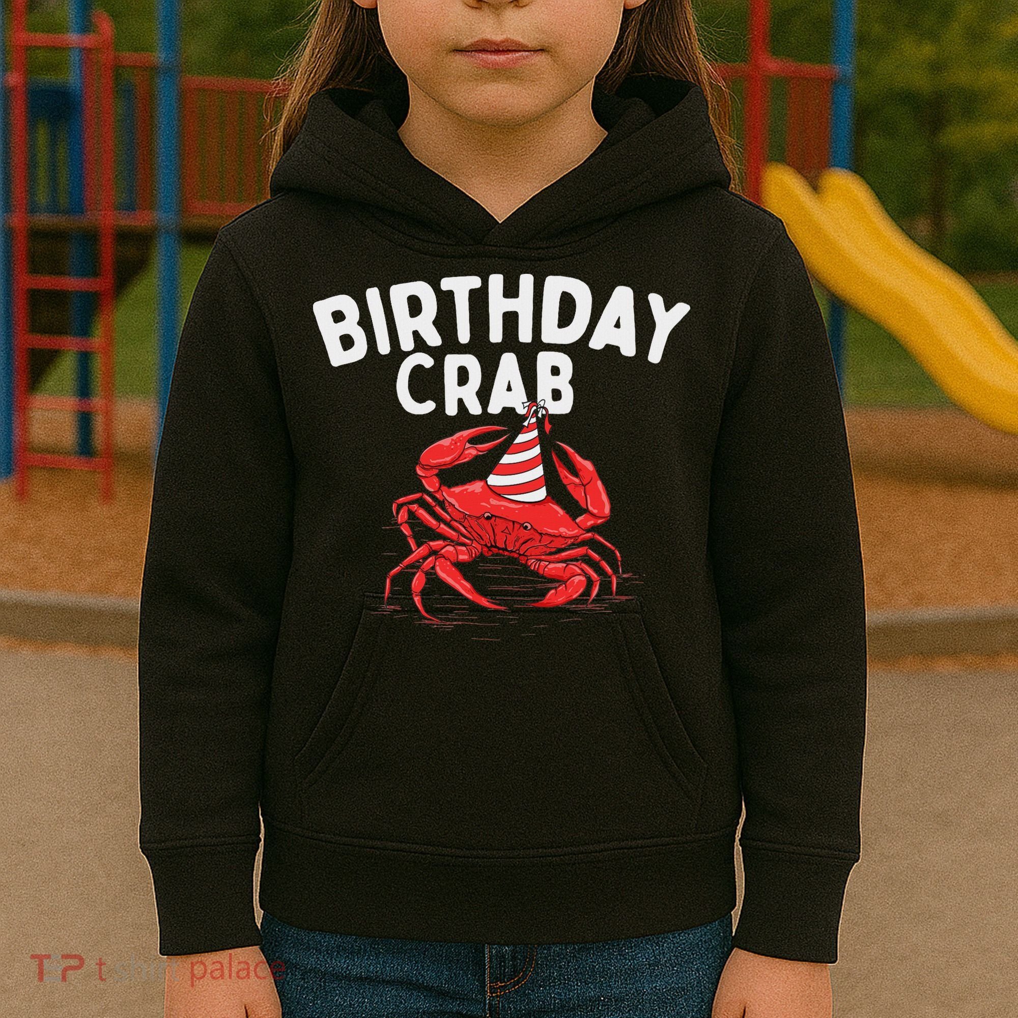 Birthday Crab Crustacean Animal Lover Beach Seafood Kids Hoodie